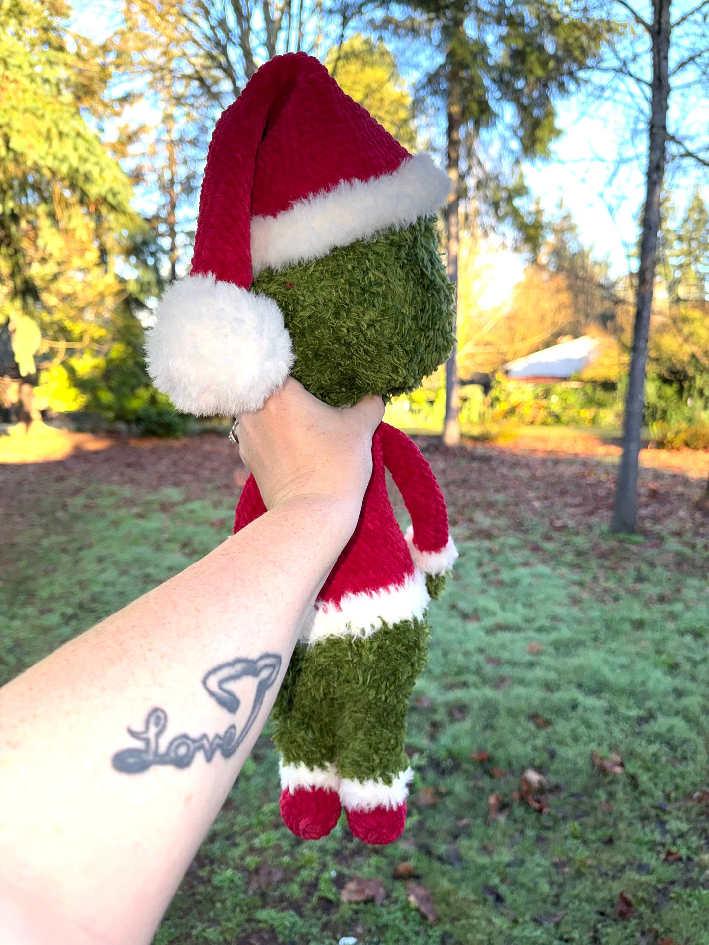 Big green Santa with removable hat