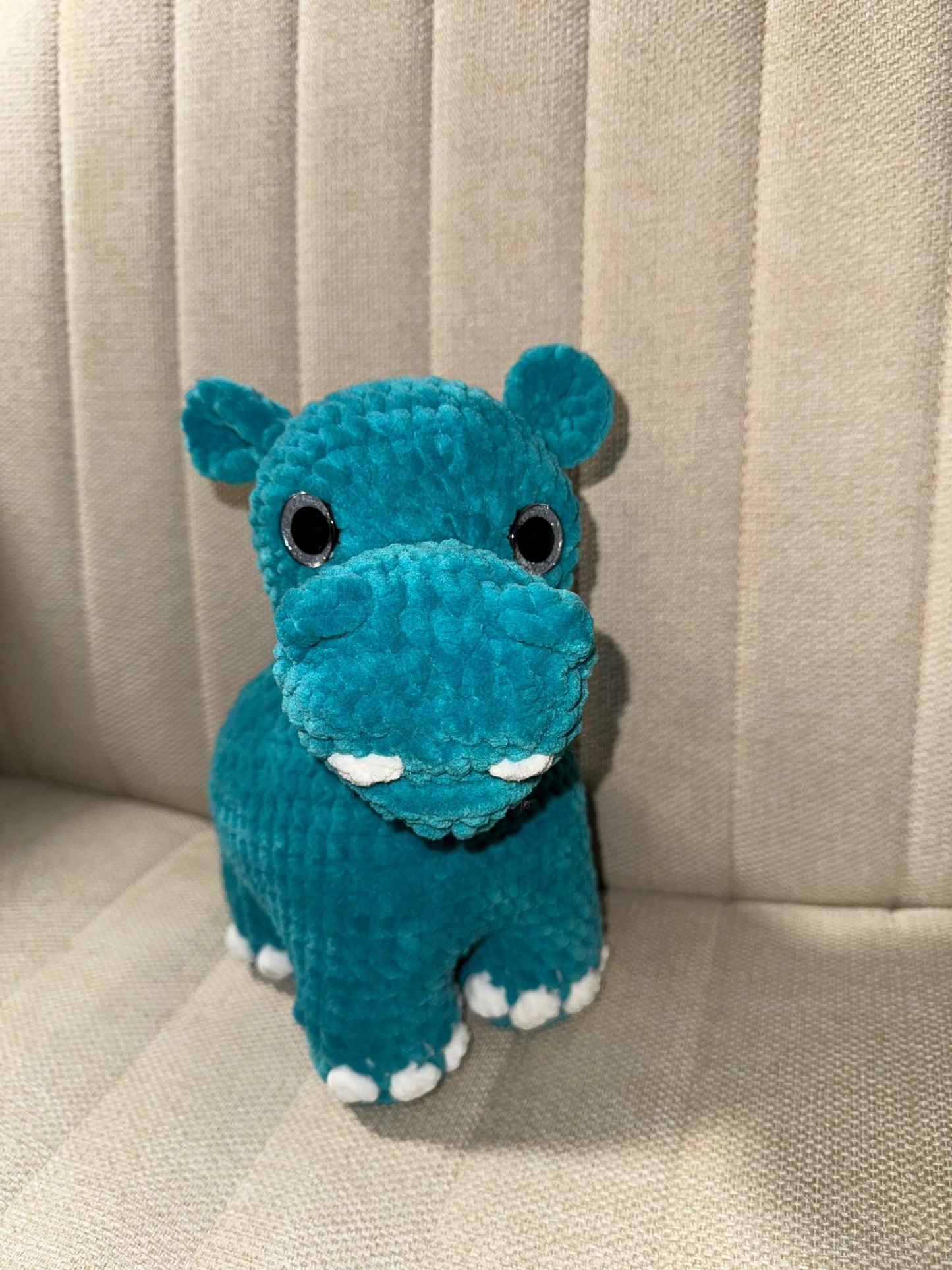 Standing Teal Hippo.
