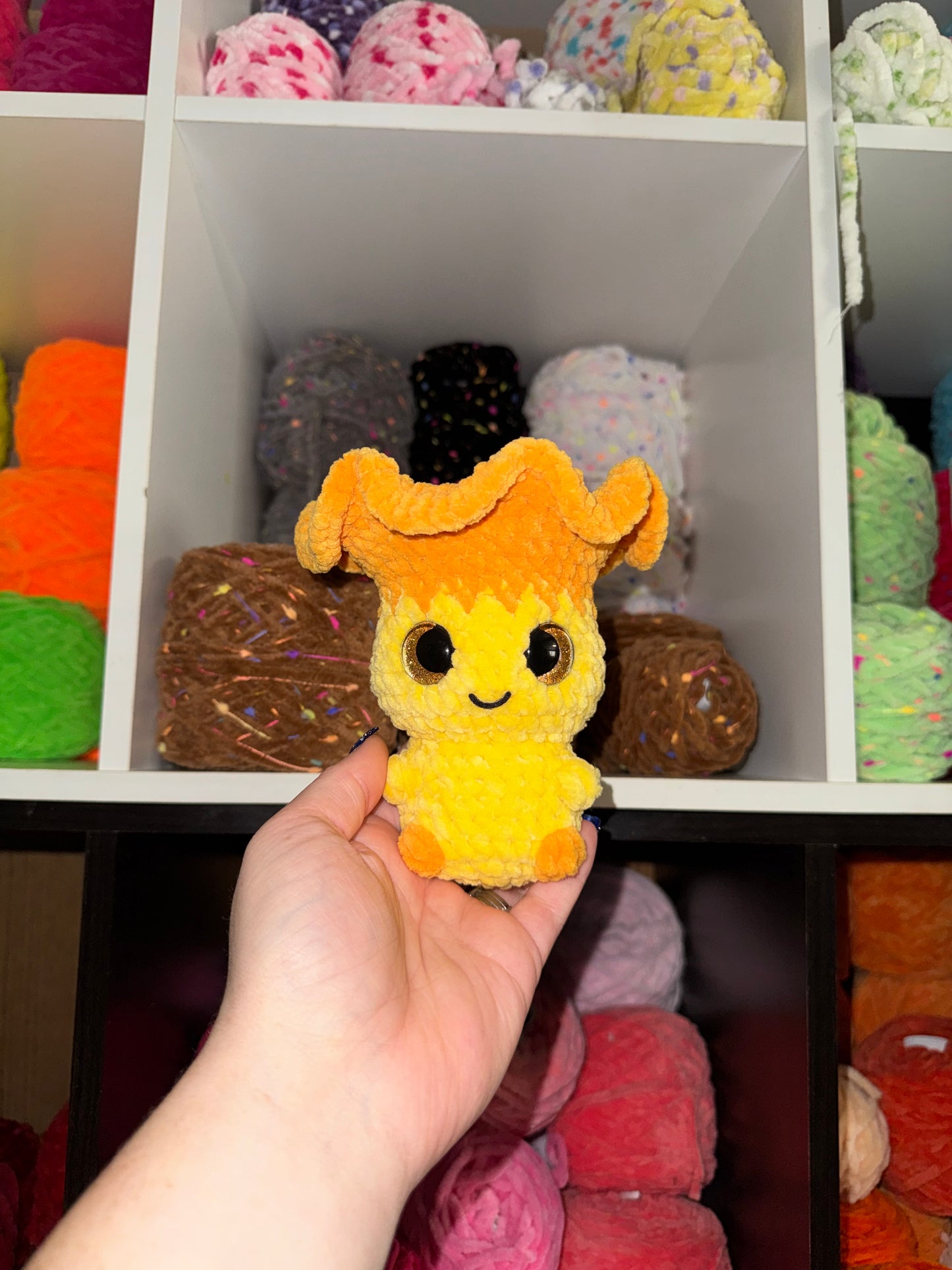 Chanterelle mushroom plushie