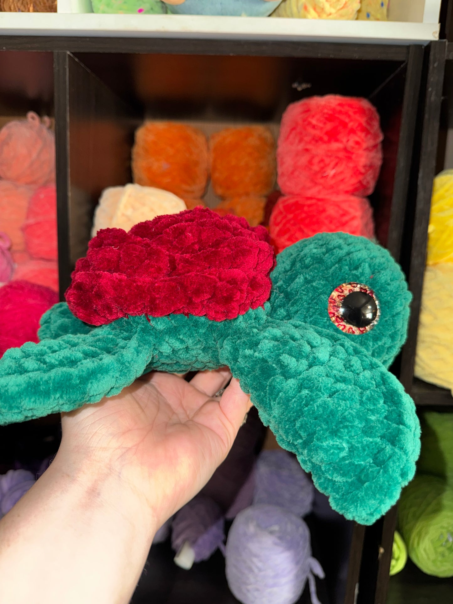 Large red rose turtle