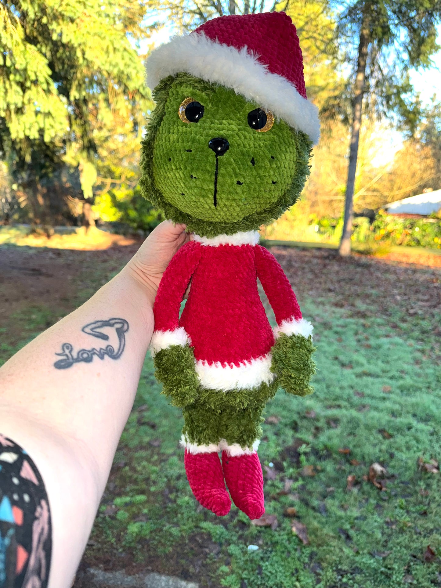 Big green Santa with removable hat