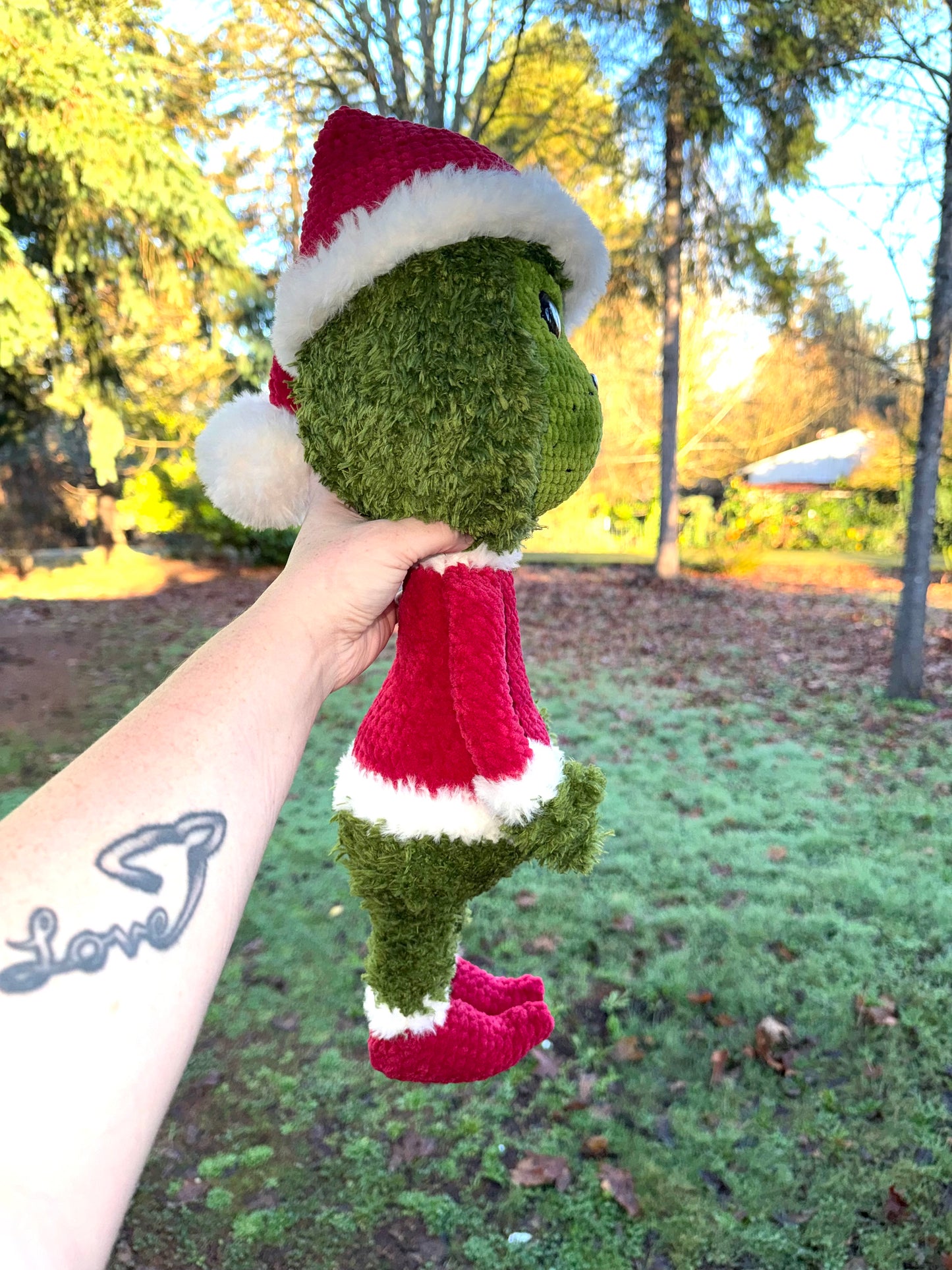 Big green Santa with removable hat