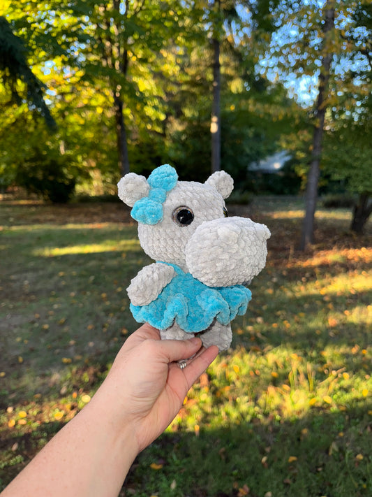 Hippo in a sparkly dress