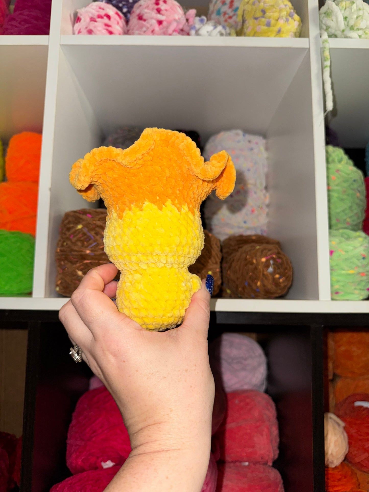 Chanterelle mushroom plushie