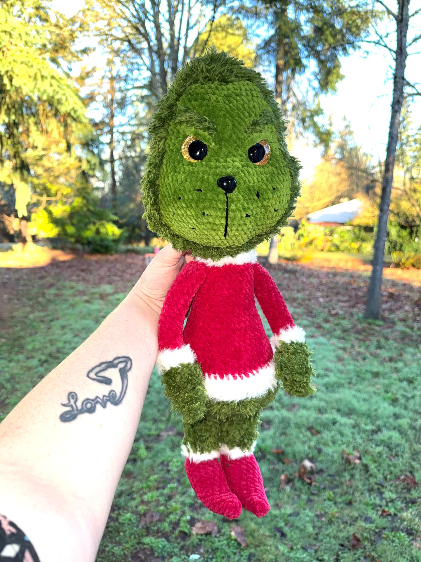 Big green Santa with removable hat