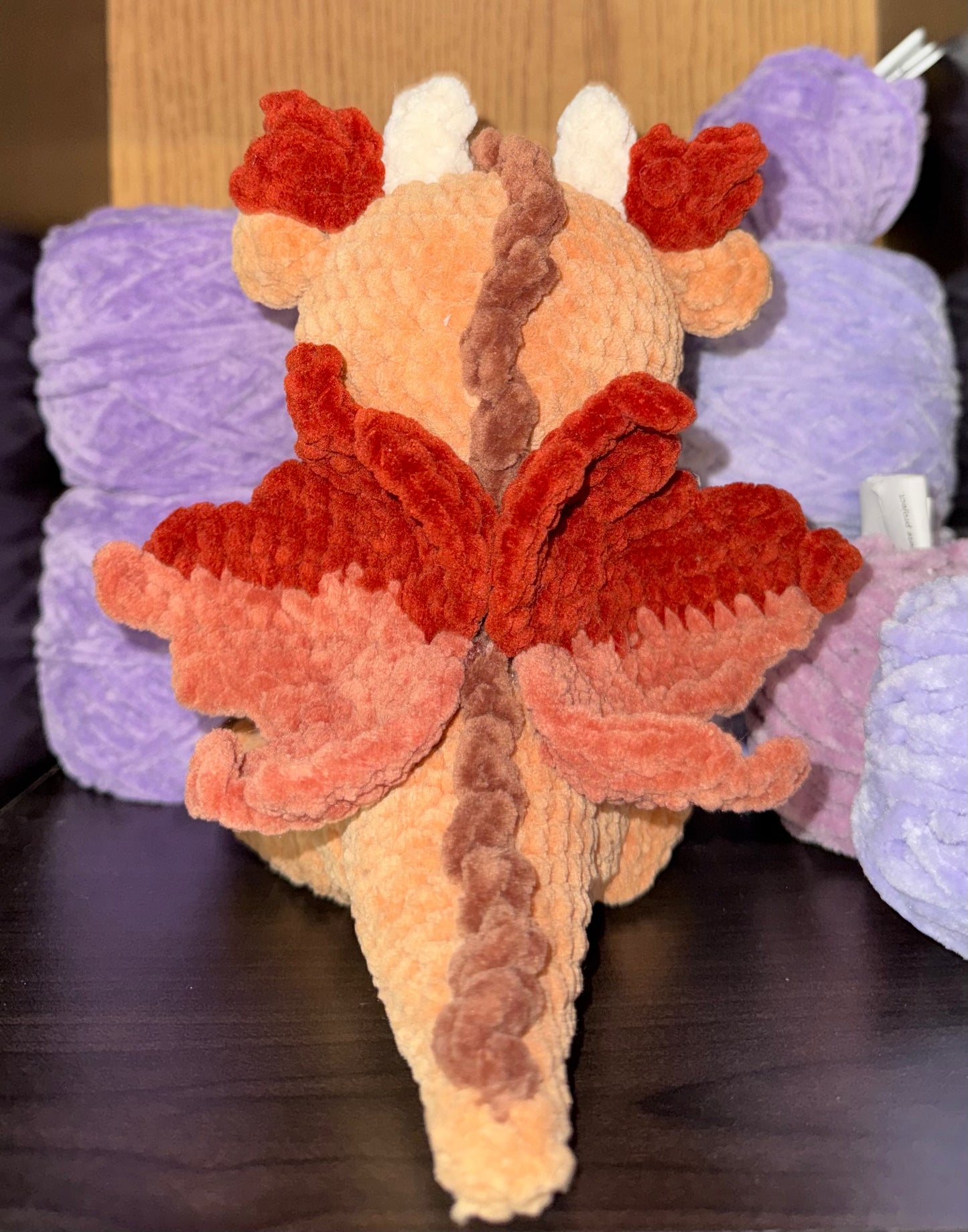 Crochet maple dragon