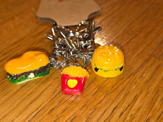 Fast Food Meal 1, Stitch Markers, Set of 3