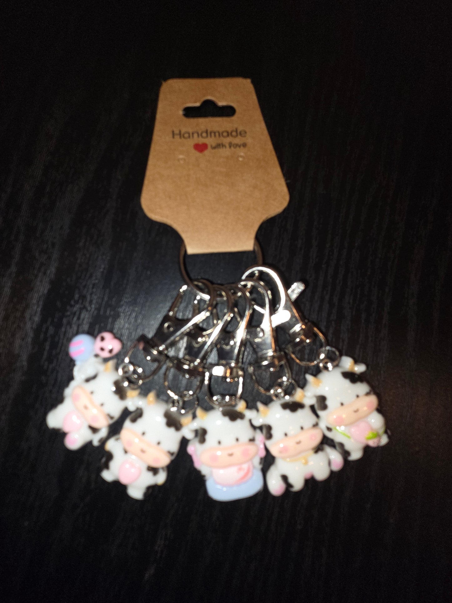 Cute Cow Stitch Markers Set of 5