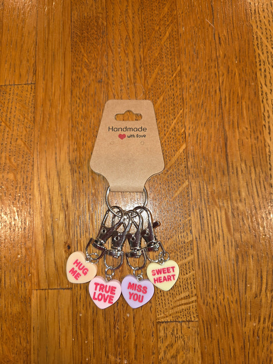Word Heart Stitch Markers